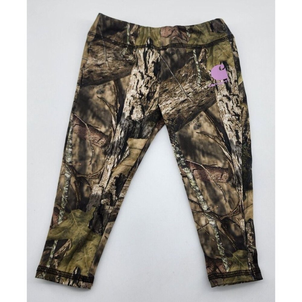 Carhartt Baby Girl Camouflage Camo Leggings Stretch Pants‎ Mossy Oak Size 12M